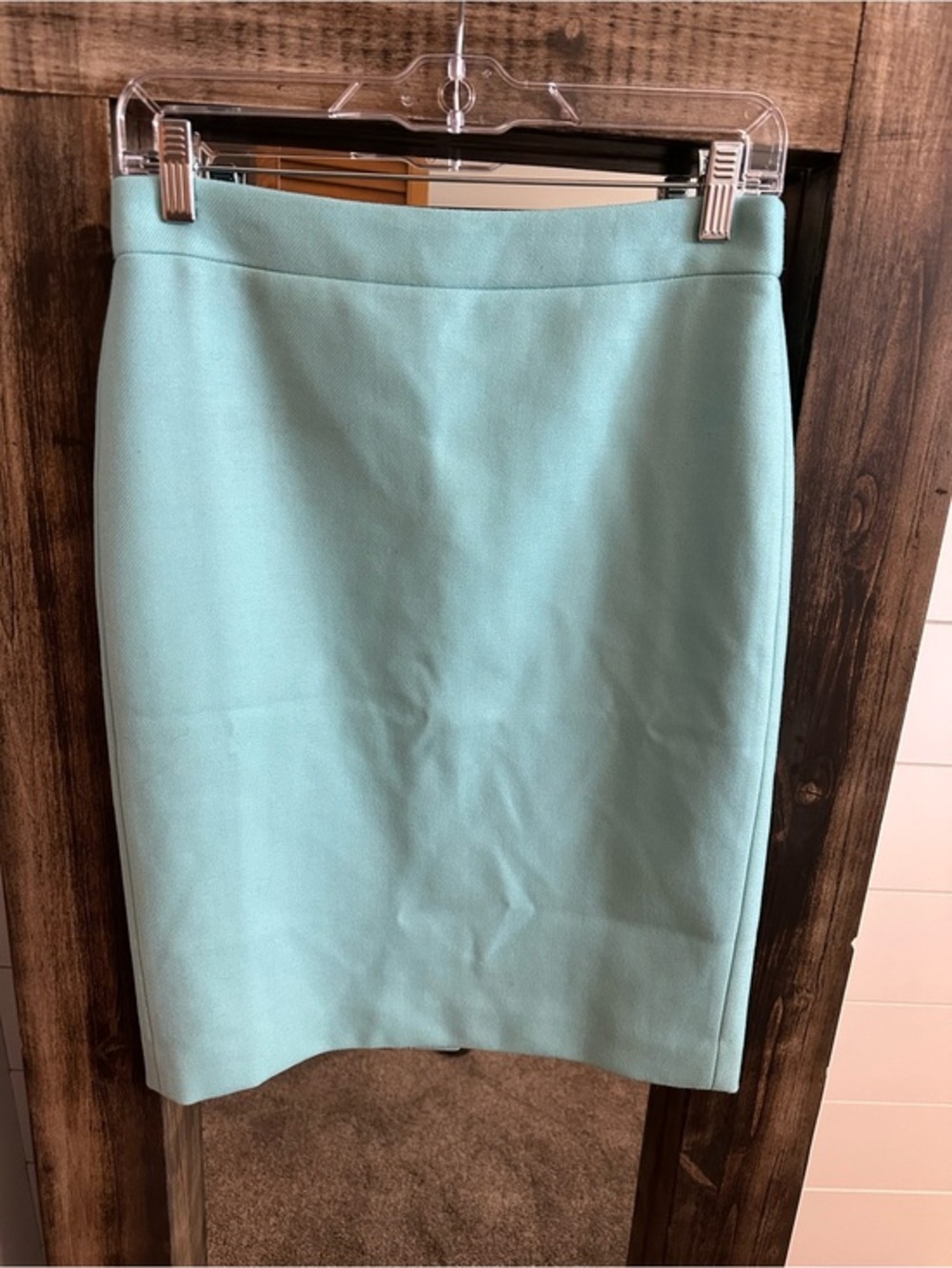 J.Crew No. 2 Pencil Skirt Women’s Size 2 Aqua Blue Career Lined Knee Length